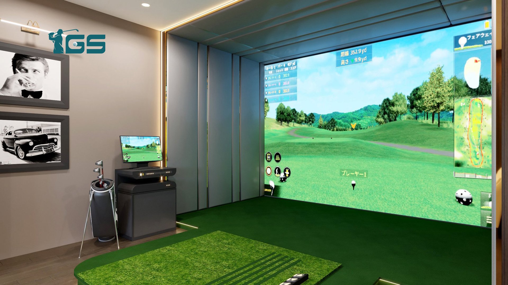 phòng tập golf 3D mini trong nhà